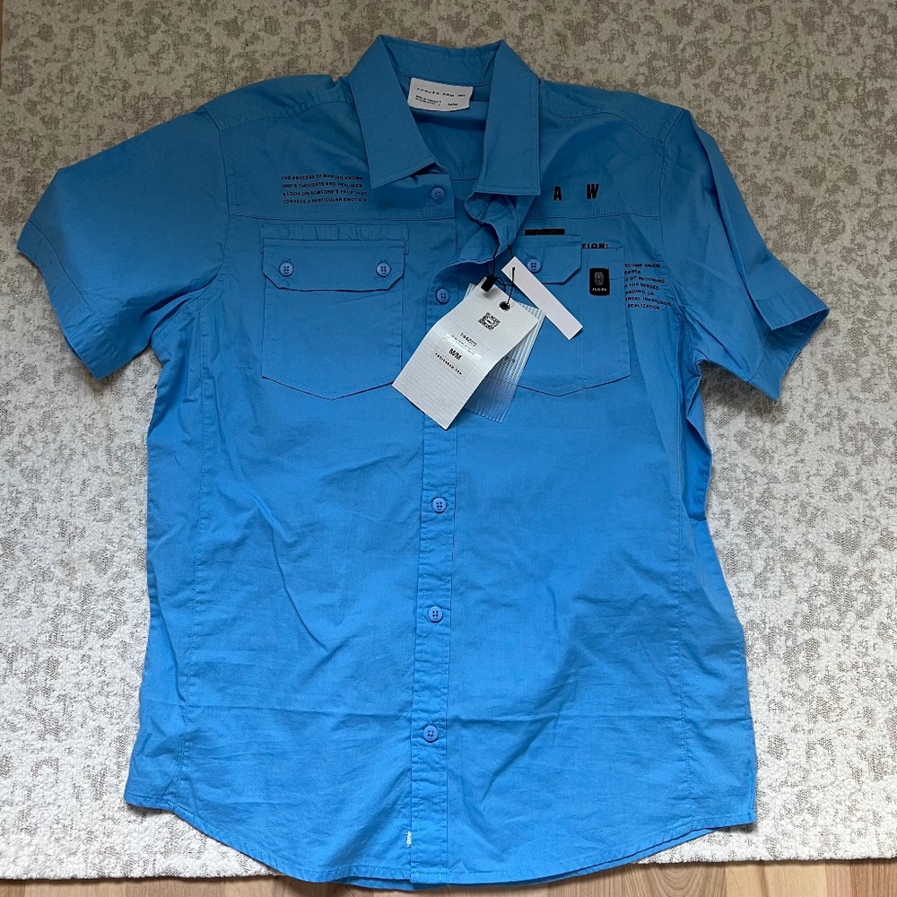 Projek Raw men’s short sleeve button up shirt
